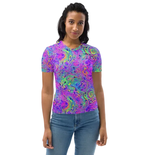 Kaleido Fever on a Women's Crew Neck T-Shirt