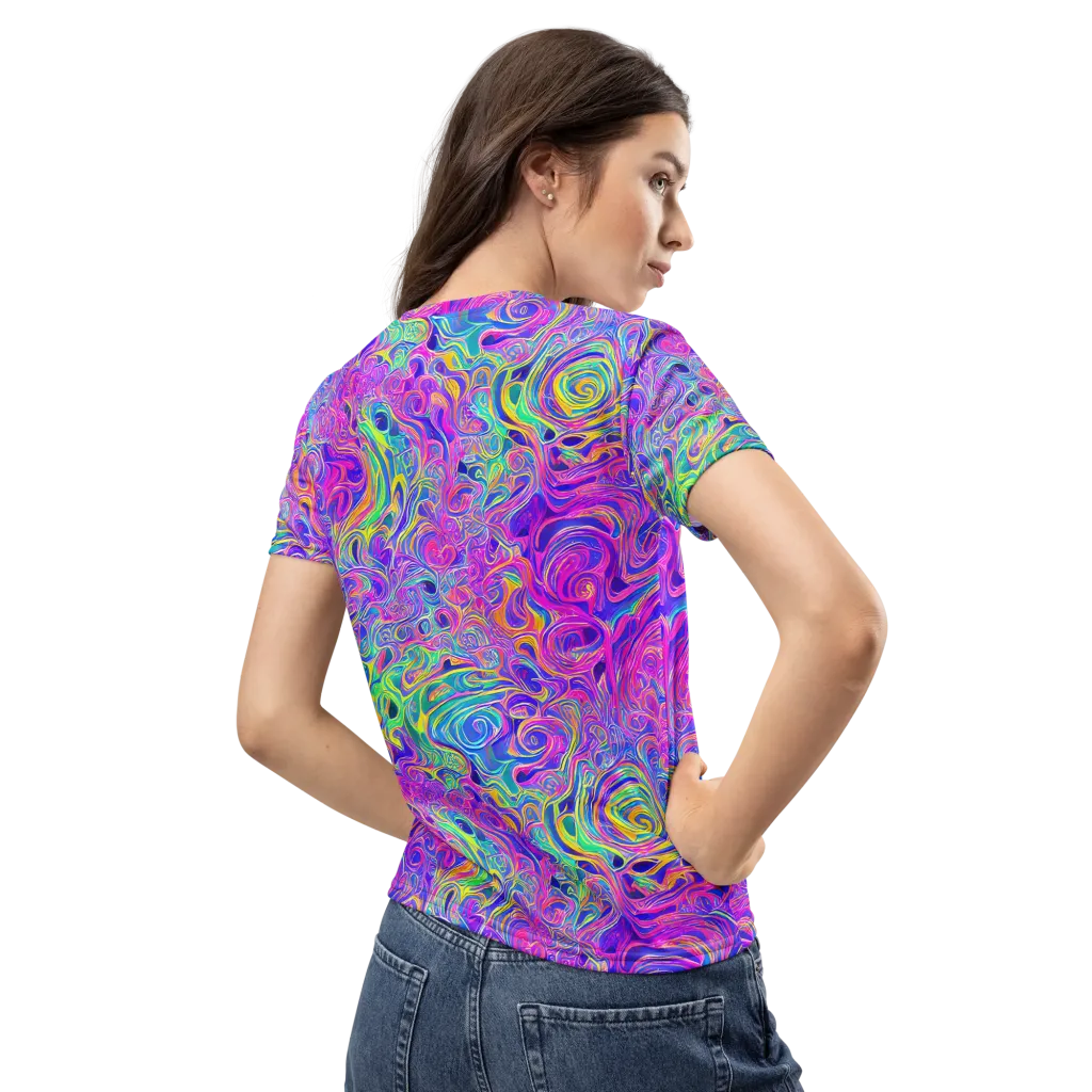 Kaleido Fever on Women's Crew Neck T-Shirt — Back