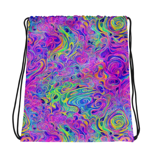 Kaleido Fever on a Drawstring Bag