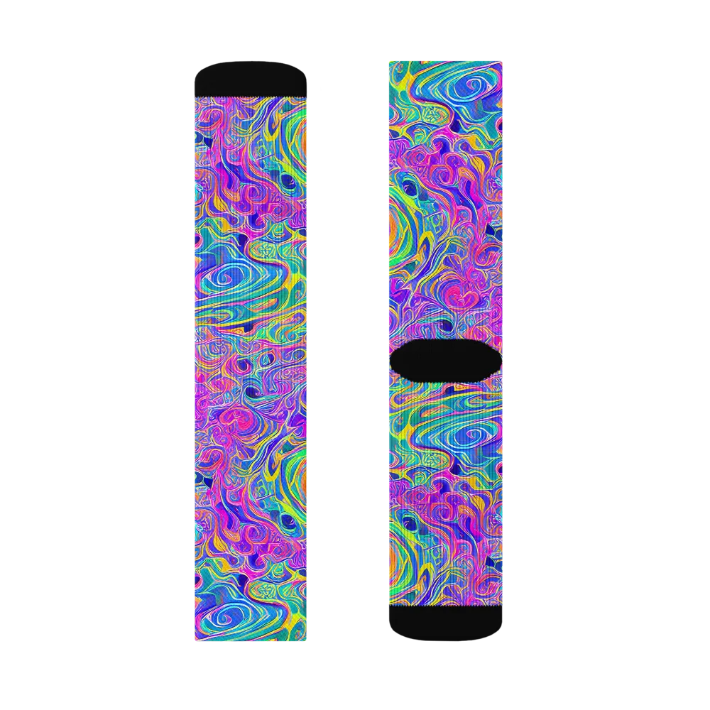 Kaleido Fever on Socks — Left Sock