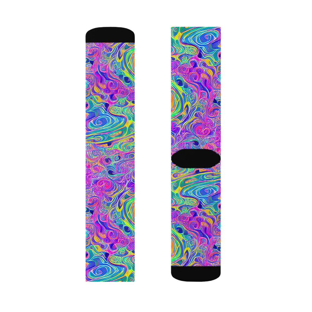 Kaleido Fever on Socks — Right Sock