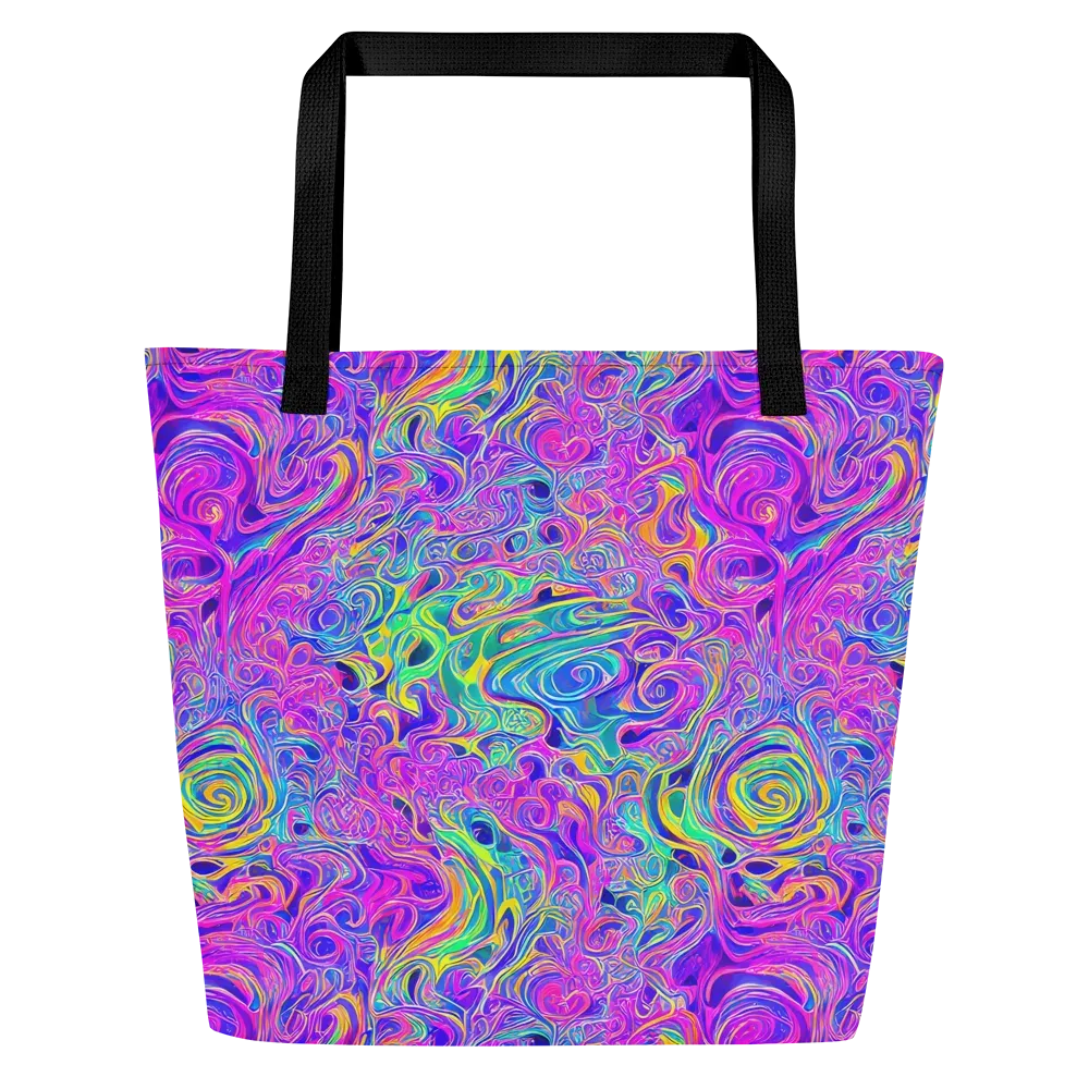 Kaleido Fever on Large Tote Bag W/ Pocket — Front