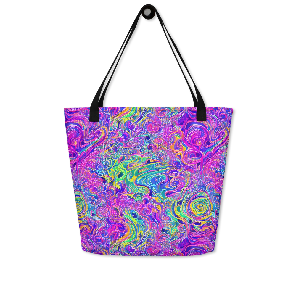 Kaleido Fever on Large Tote Bag W/ Pocket — Front
