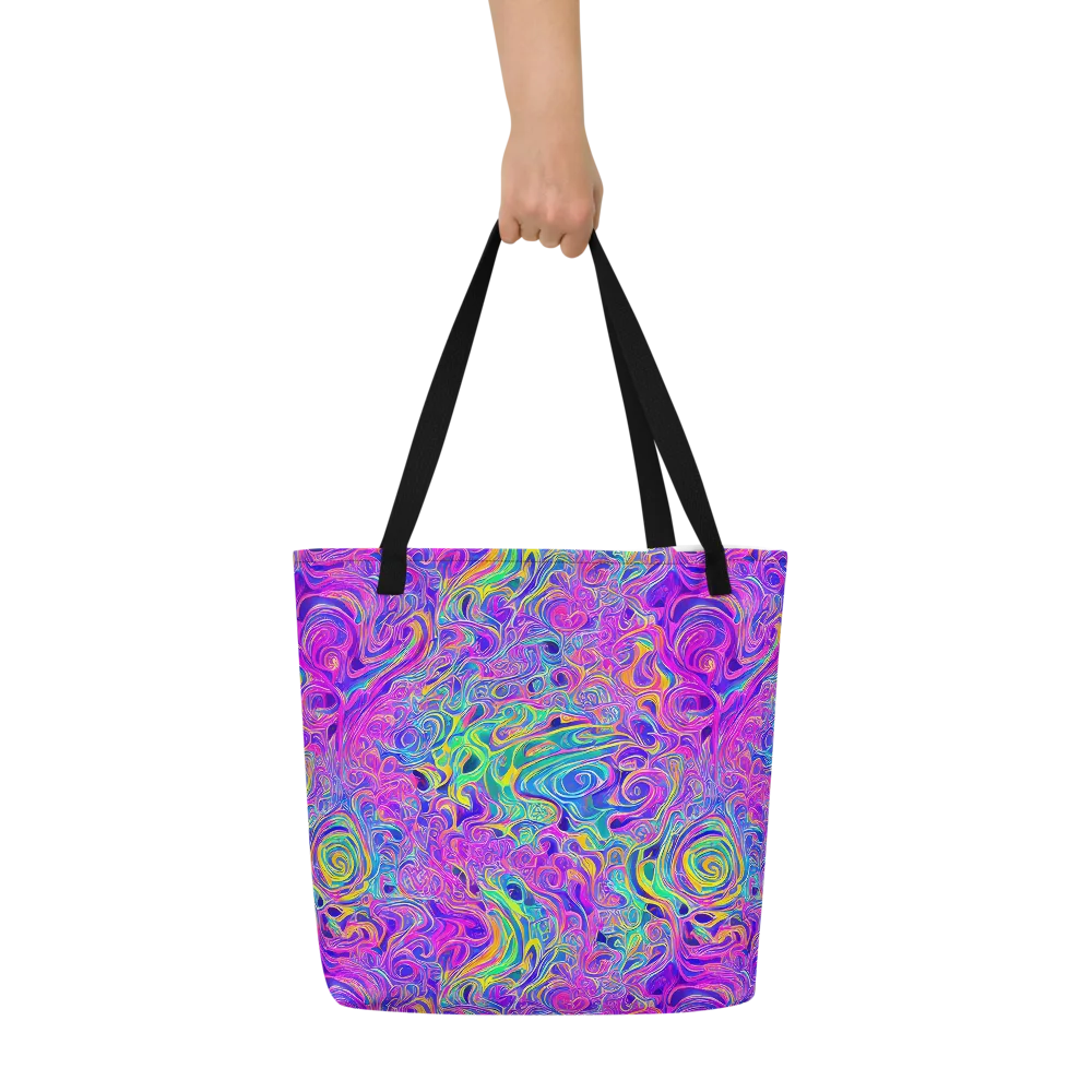 Kaleido Fever on Large Tote Bag W/ Pocket — Front
