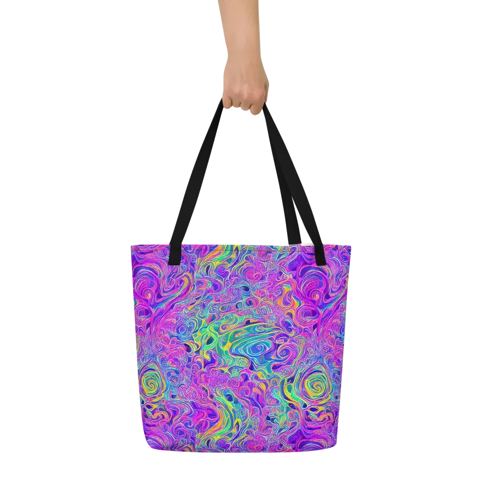 Kaleido Fever on Large Tote Bag W/ Pocket — Front