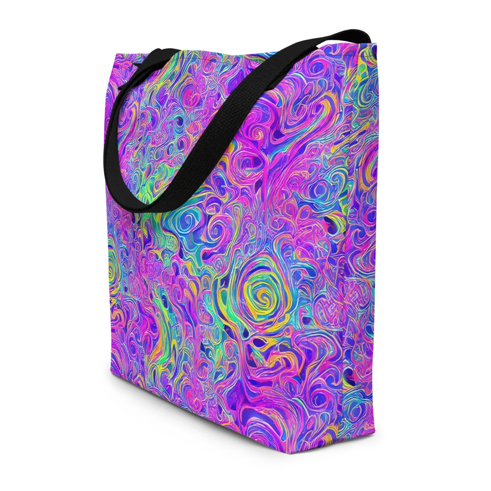 Kaleido Fever on Large Tote Bag W/ Pocket — Front