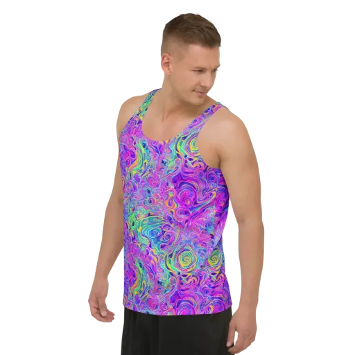 Kaleido Fever on a Men's Tank Top