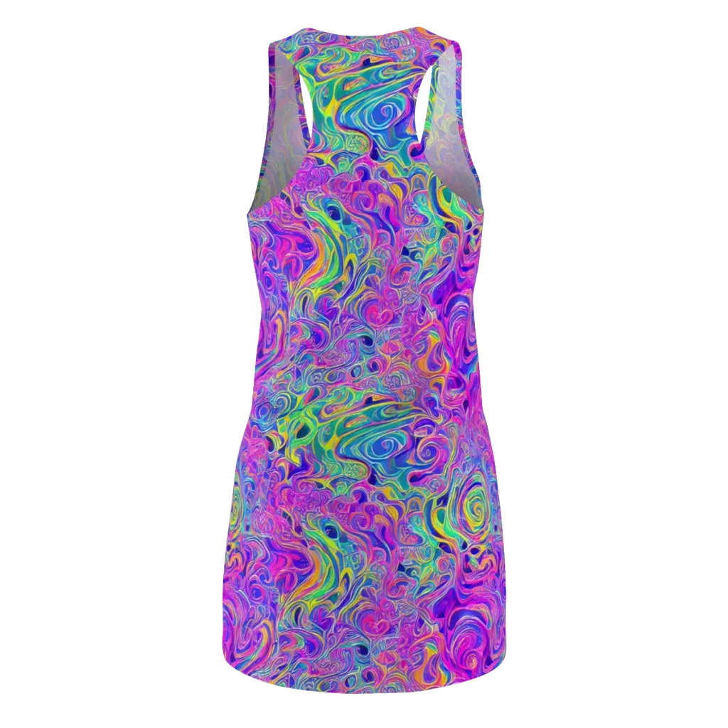 Kaleido Fever on Racerback Dress — Back