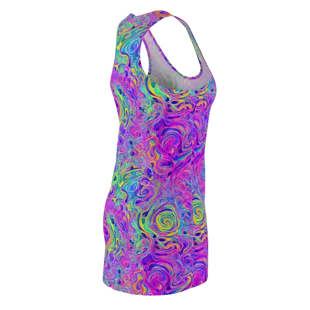 Kaleido Fever on Racerback Dress — Back Side
