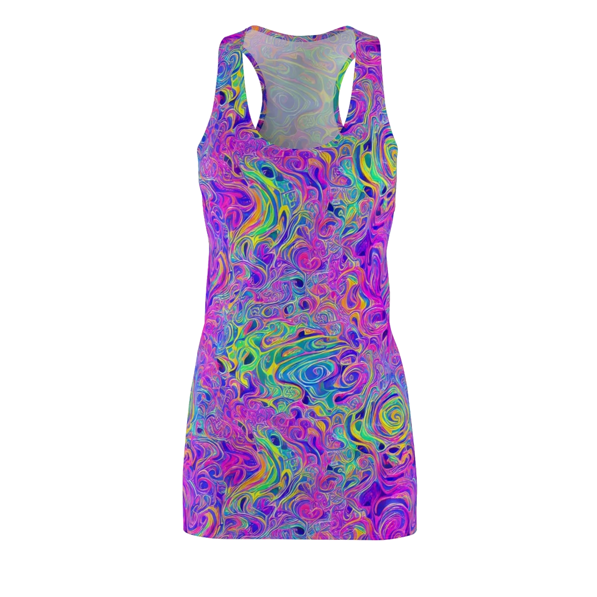 Kaleido Fever on Racerback Dress — Front