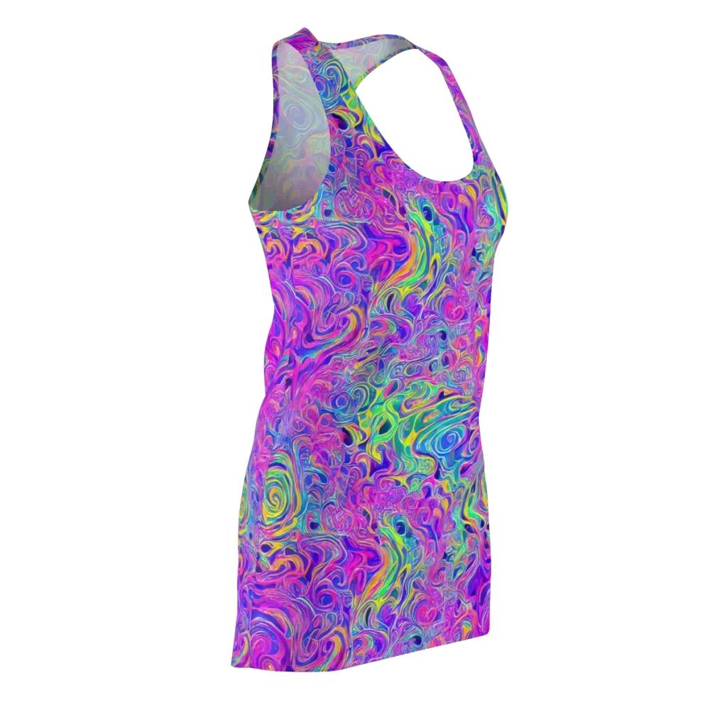 Kaleido Fever on Racerback Dress — Front Side