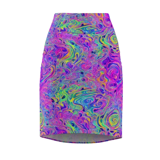 Kaleido Fever on a Pencil Skirt