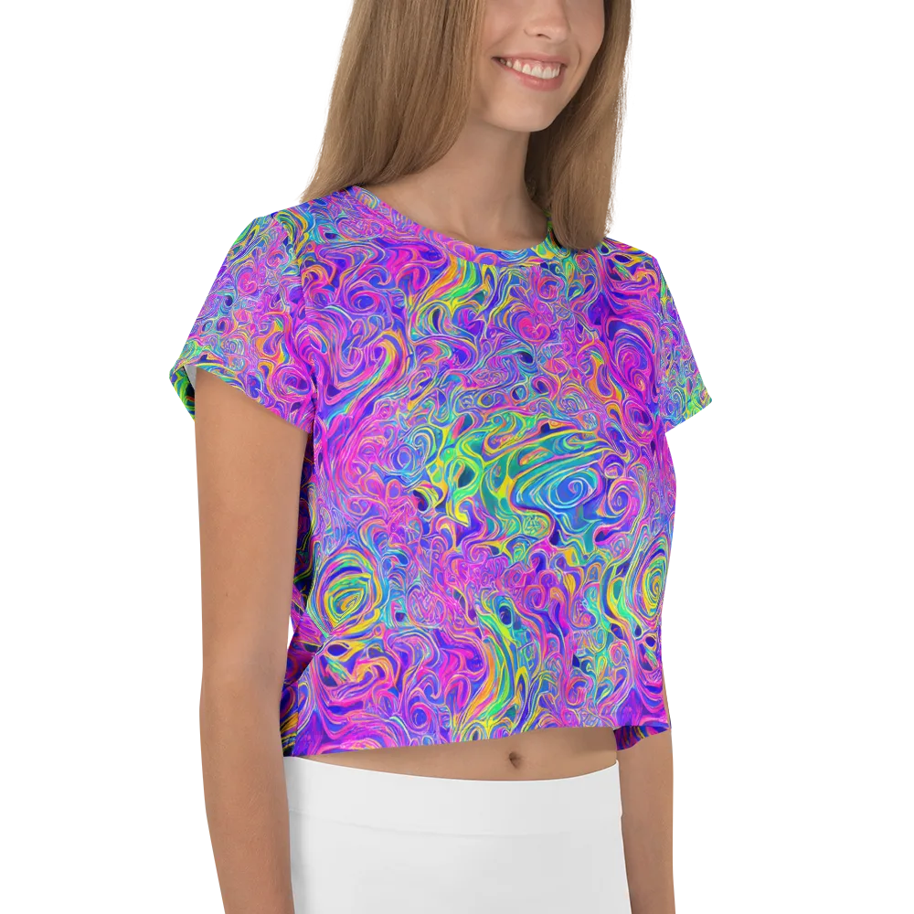 Kaleido Fever on Crop Tee — Right