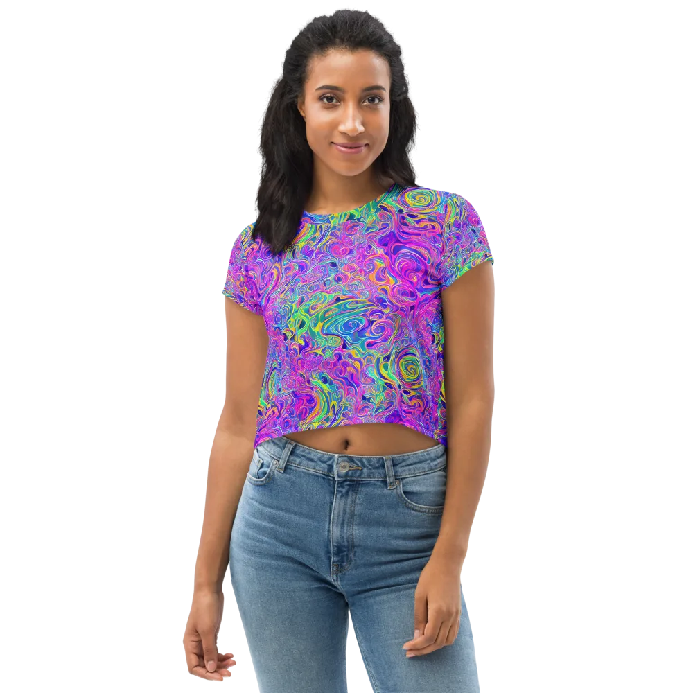 Kaleido Fever on Crop Tee — Front
