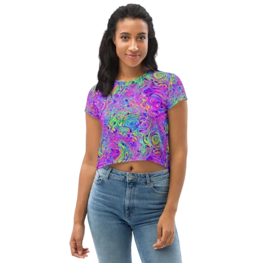 Kaleido Fever on a Crop Tee