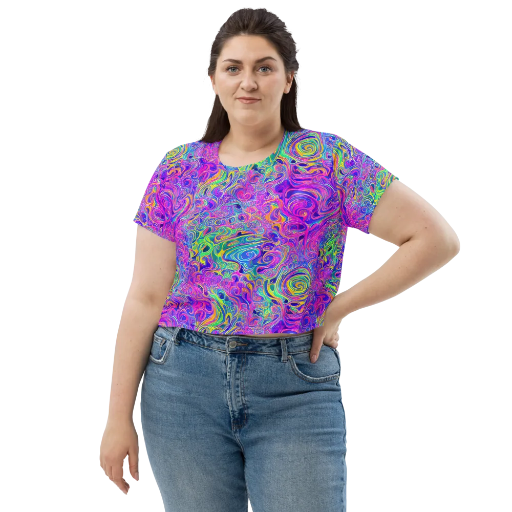 Kaleido Fever on Crop Tee — Front
