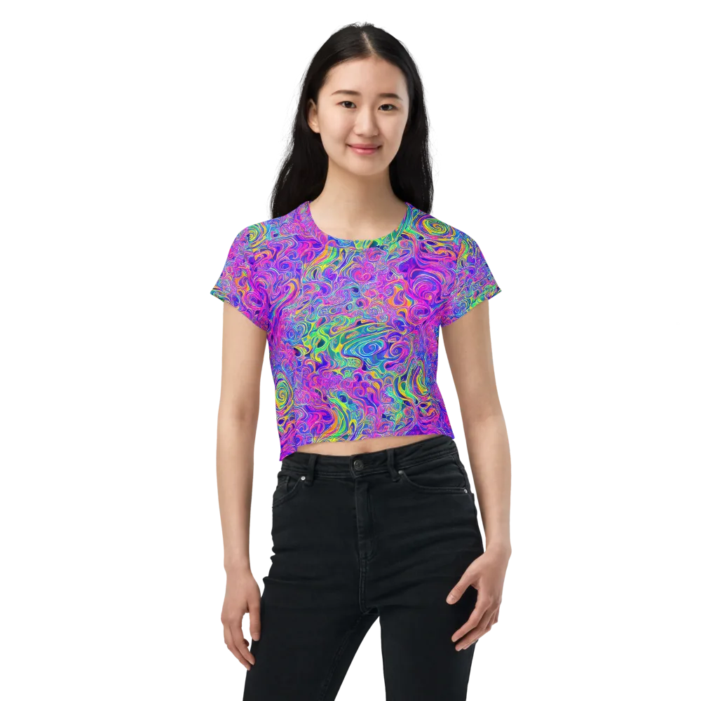 Kaleido Fever on Crop Tee — Front