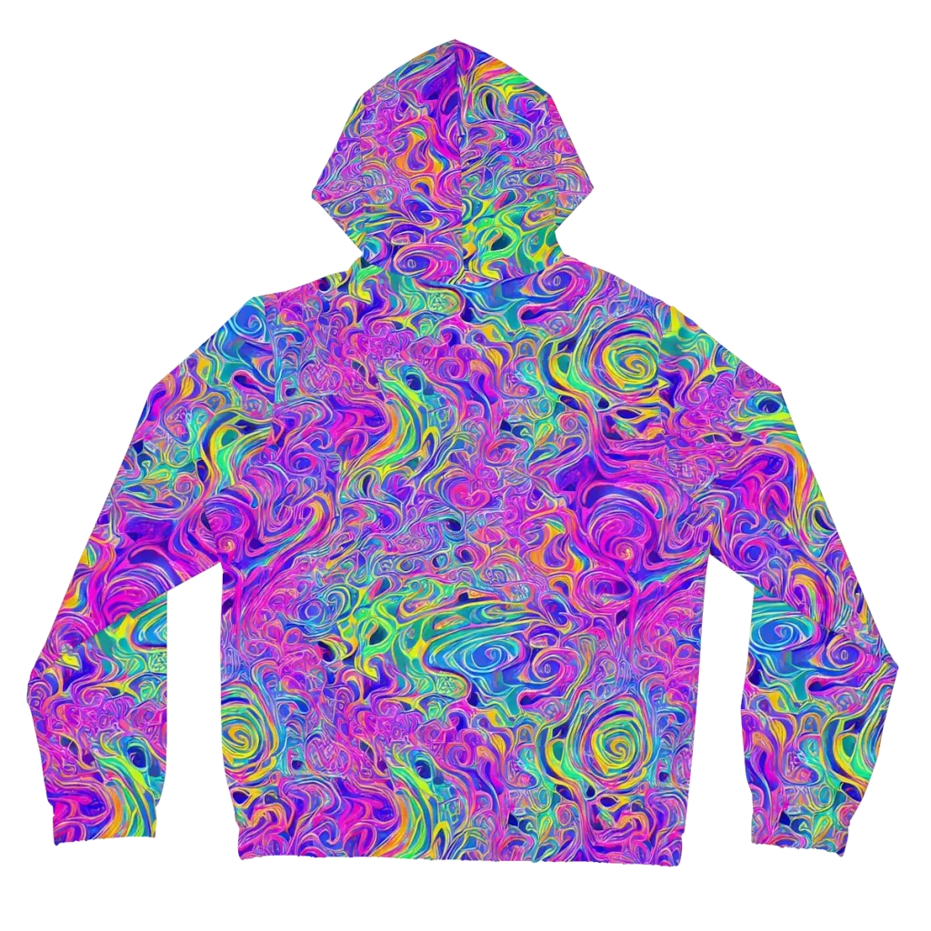 Kaleido Fever on Women's Full-Zip Hoodie — Back