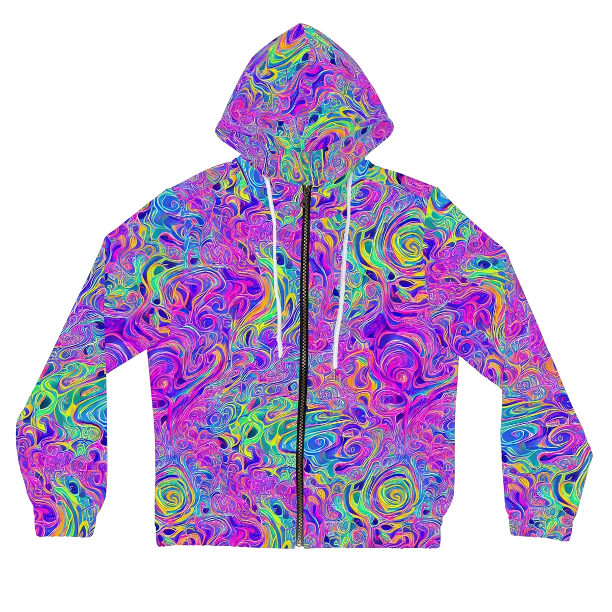 Kaleido Fever on Women's Full-Zip Hoodie — Front