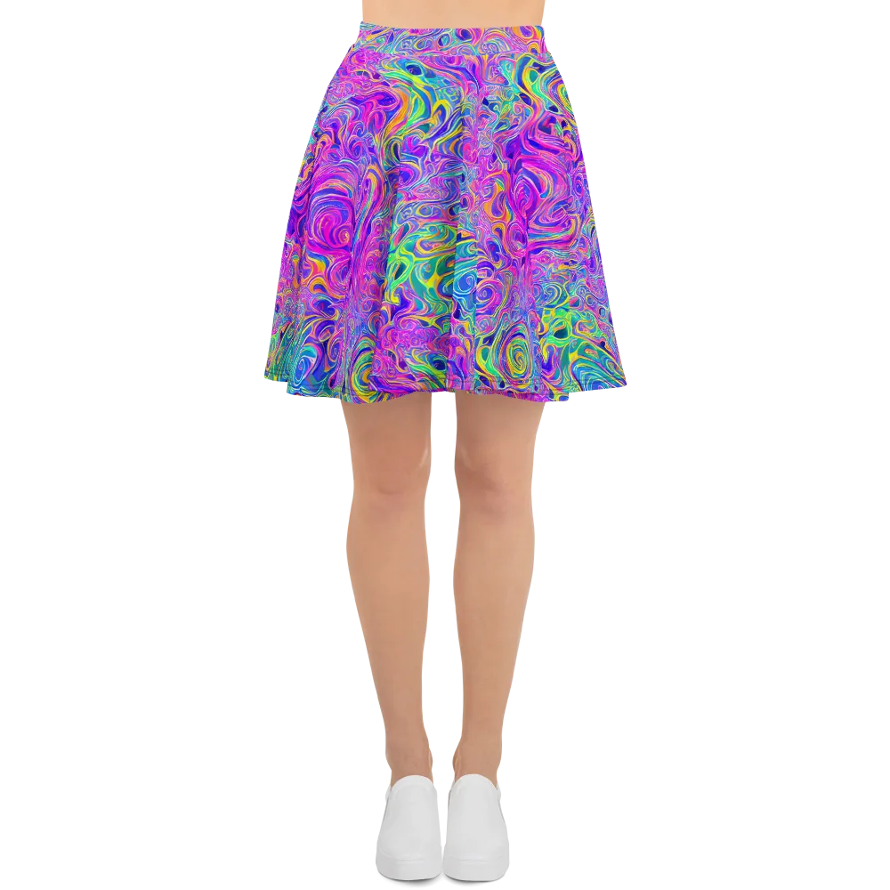 Kaleido Fever on Skater Skirt — Front