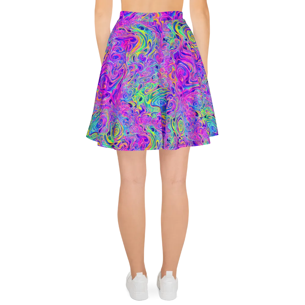 Kaleido Fever on Skater Skirt — Back