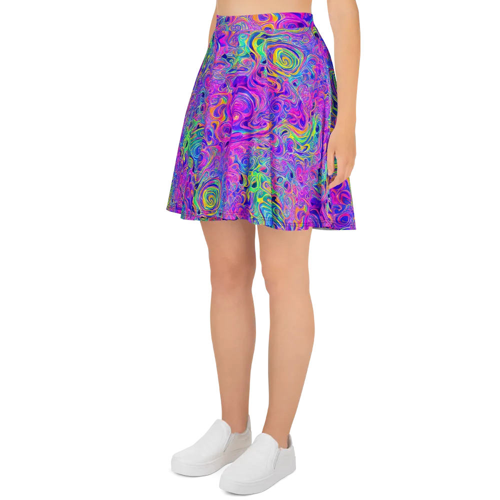 Kaleido Fever on Skater Skirt — Left