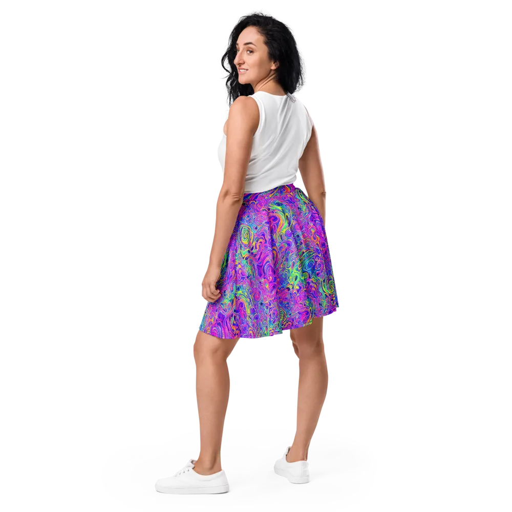 Kaleido Fever on Skater Skirt — Back