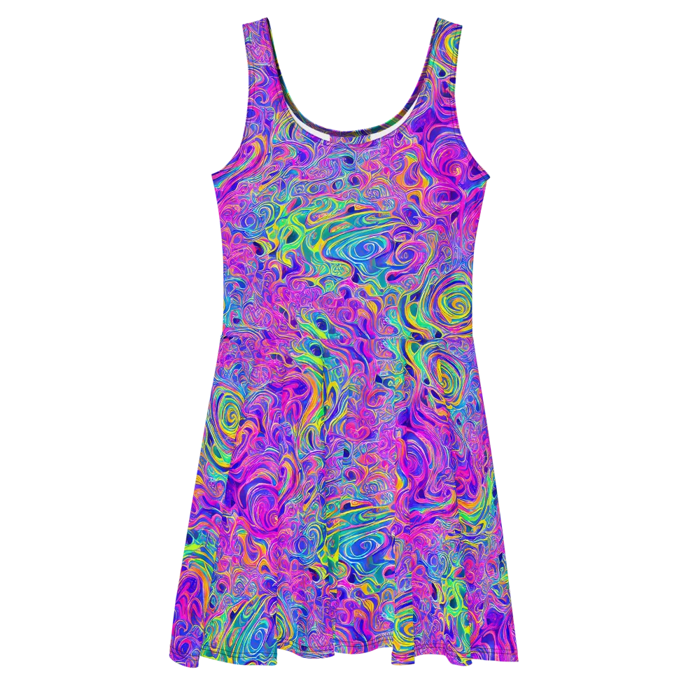 Kaleido Fever on Skater Dress — Front