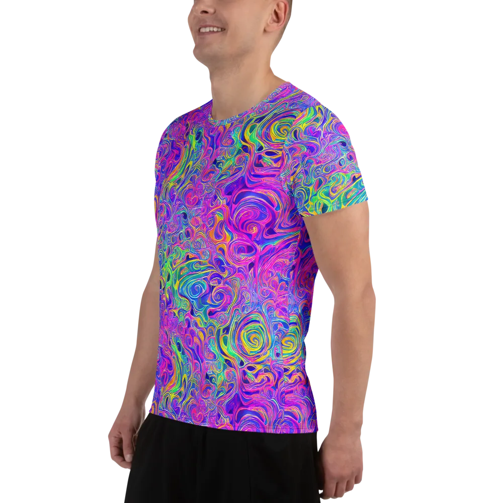 Kaleido Fever on Men's Athletic T-Shirt — Left