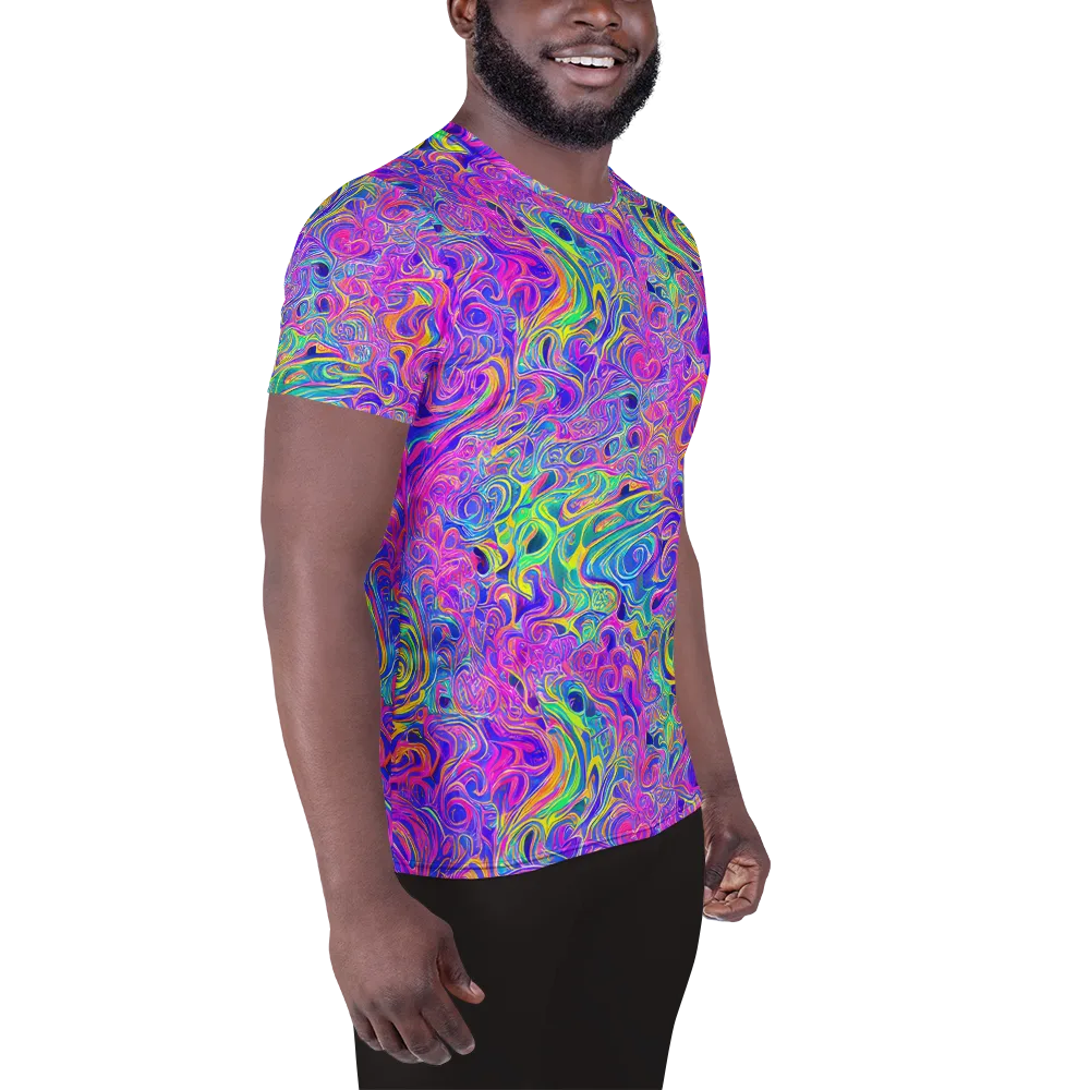 Kaleido Fever on Men's Athletic T-Shirt — Right