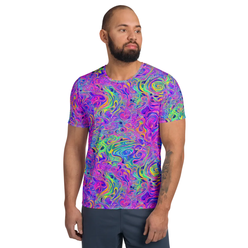 Kaleido Fever on Men's Athletic T-Shirt — Front