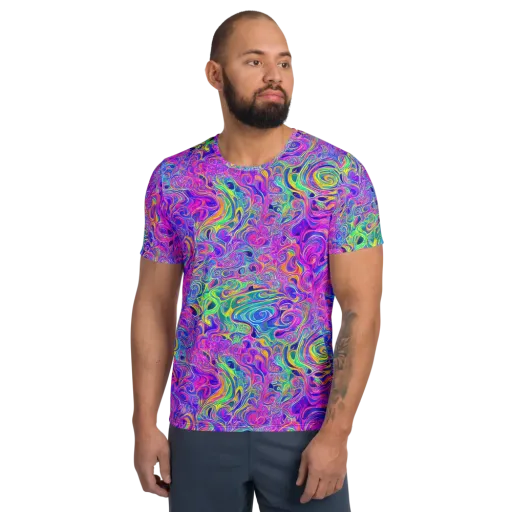 Kaleido Fever on a Men's Athletic T-Shirt