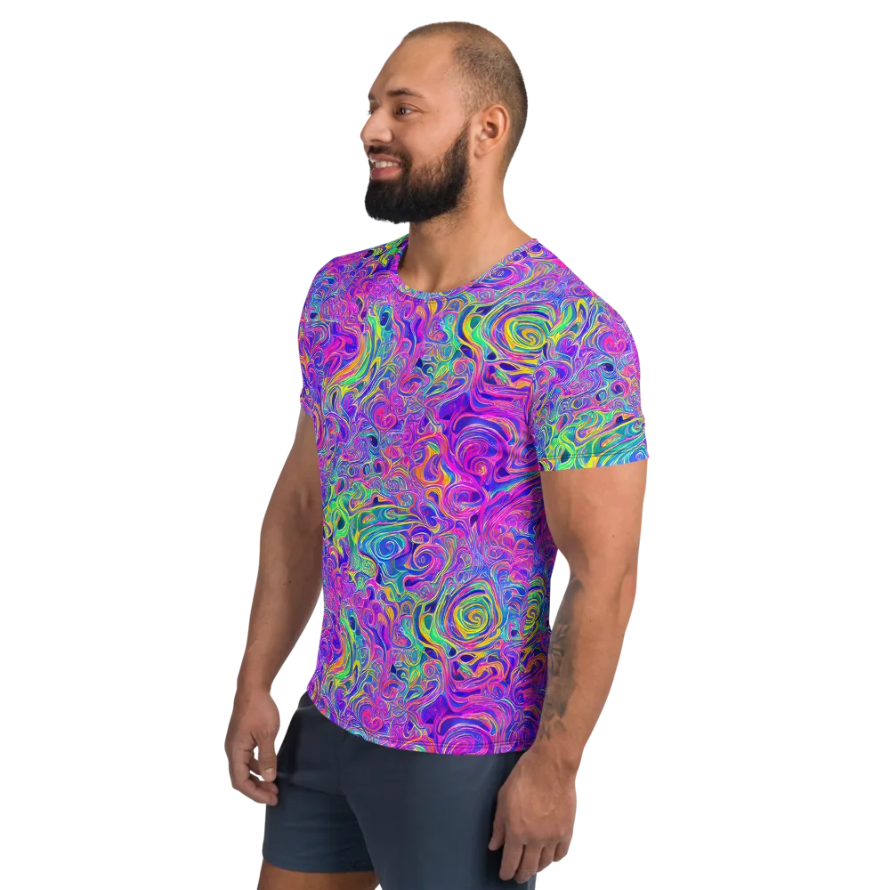 Kaleido Fever on Men's Athletic T-Shirt — Left