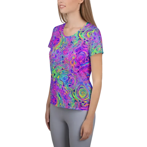 Kaleido Fever on a Women's Athletic T-Shirt