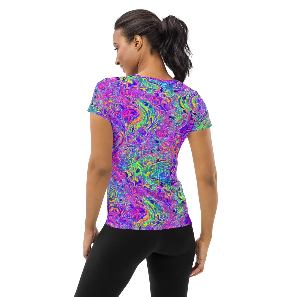 Kaleido Fever on Women's Athletic T-Shirt — Back