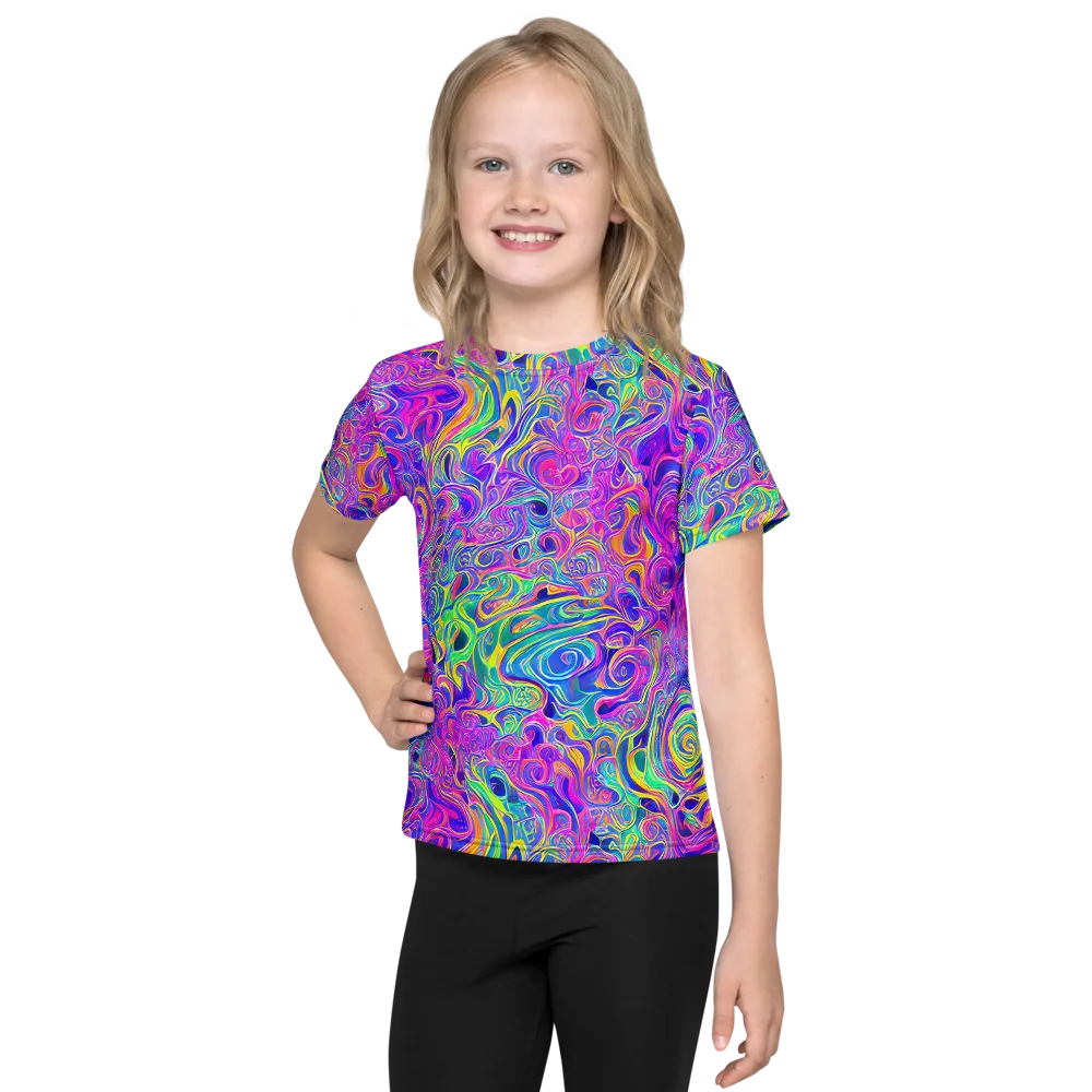 Kaleido Fever on Kids Crew Neck T-Shirt — Front