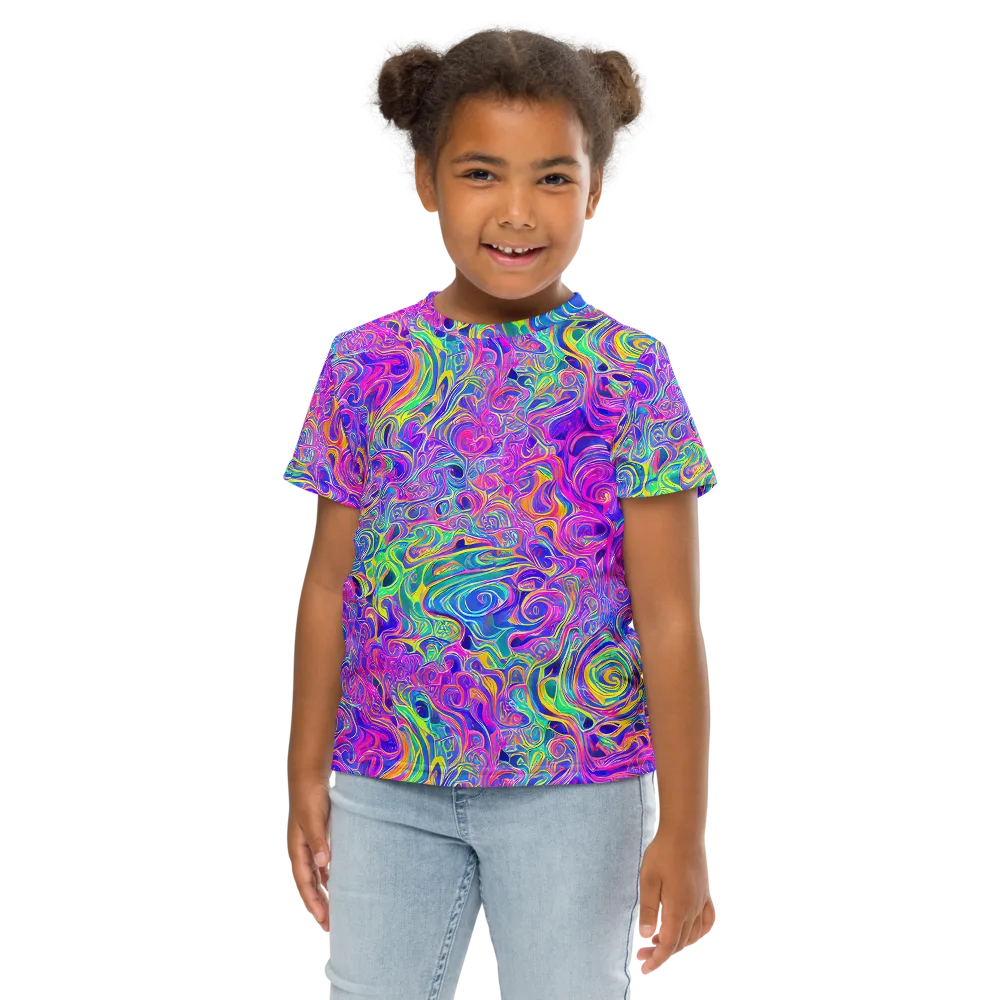 Kaleido Fever on Kids Crew Neck T-Shirt — Front