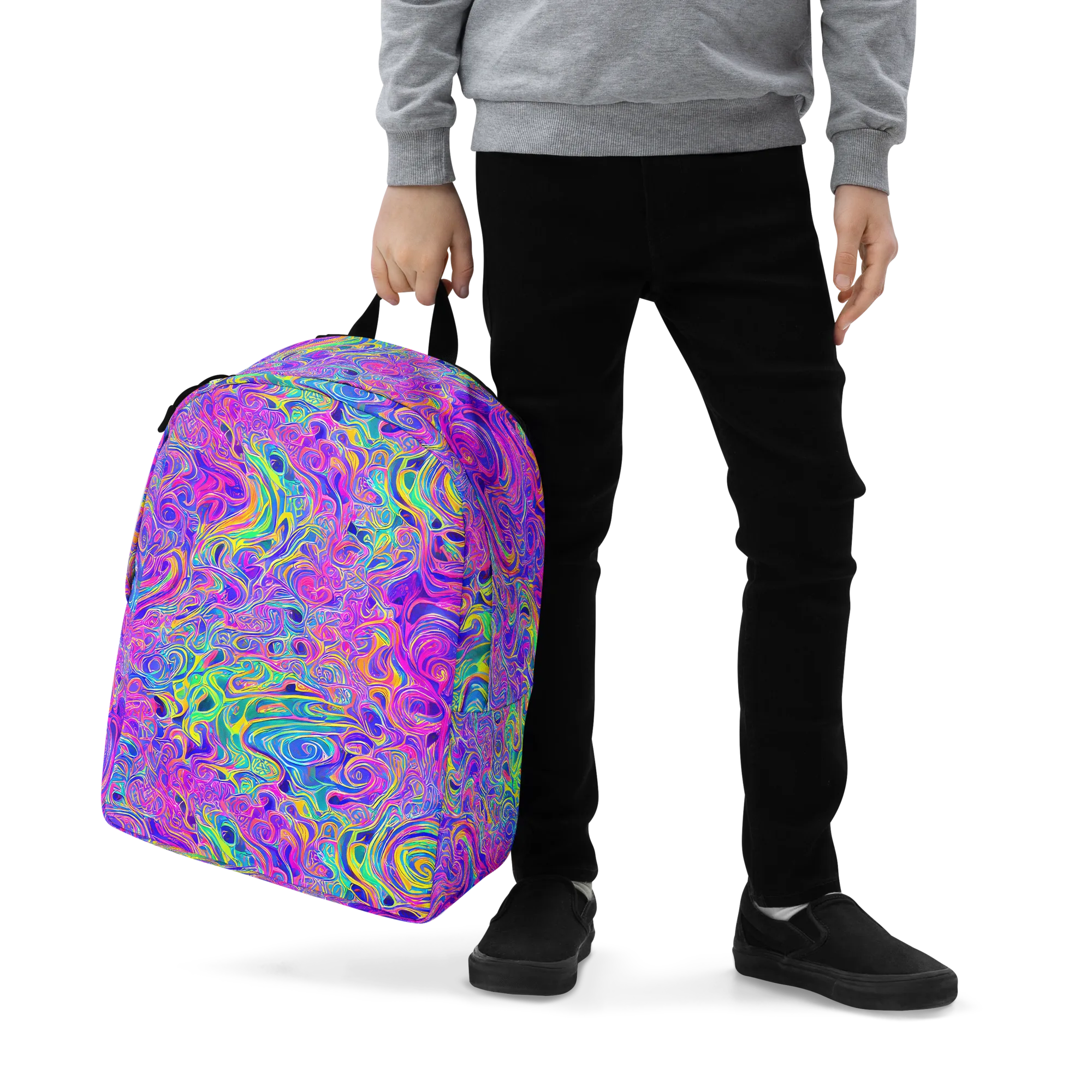 Kaleido Fever on Minimalist Backpack — Zoomed-in