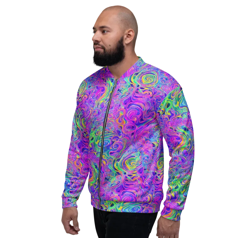 Kaleido Fever on Bomber Jacket — Left
