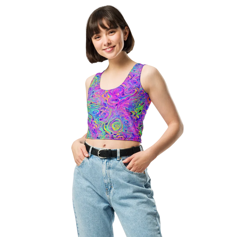 Kaleido Fever on Crop Top — Front