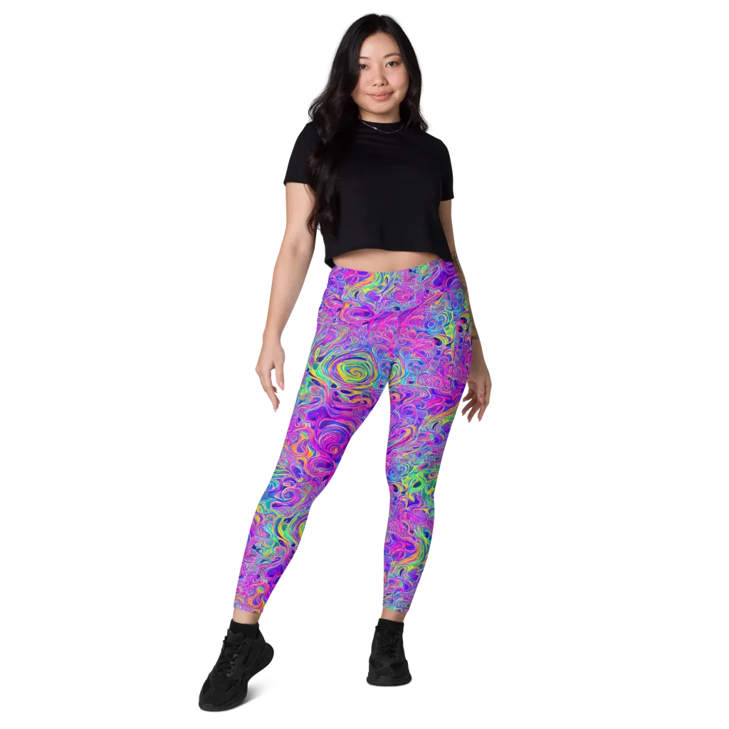 Kaleido Fever on Leggings with Pockets — Front