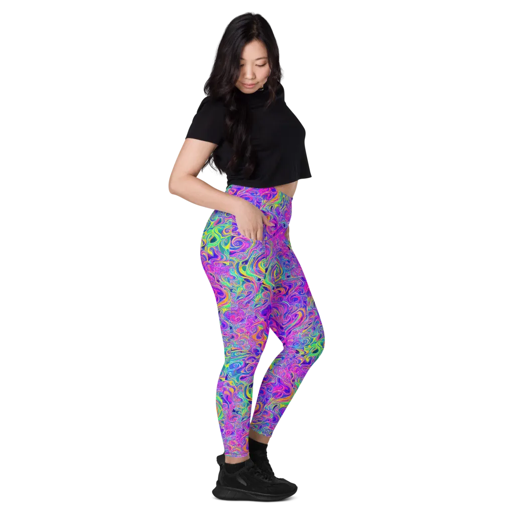 Kaleido Fever on Leggings with Pockets — Right