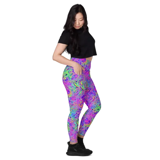 Kaleido Fever on a Leggings with Pockets