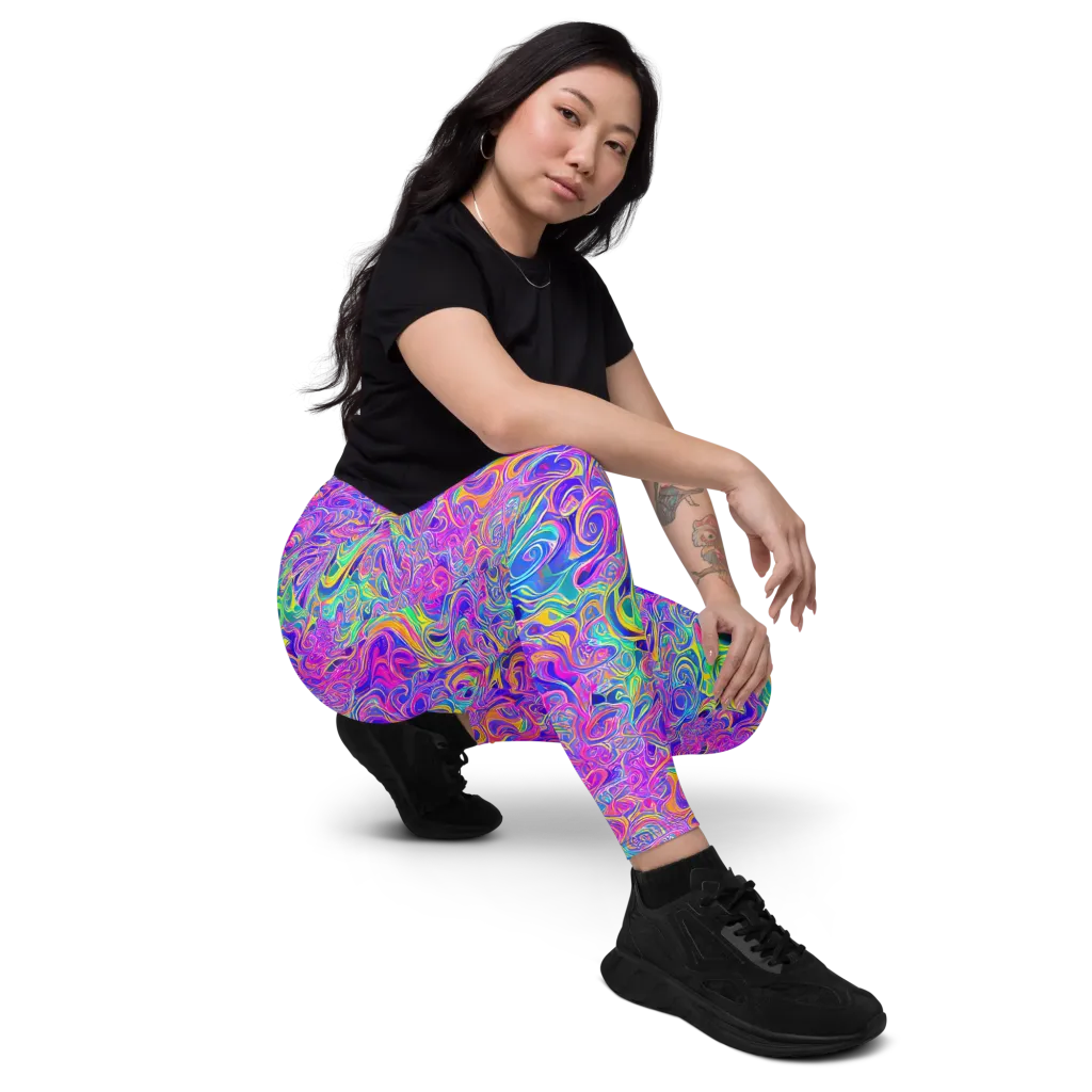 Kaleido Fever on Leggings with Pockets — Right Front