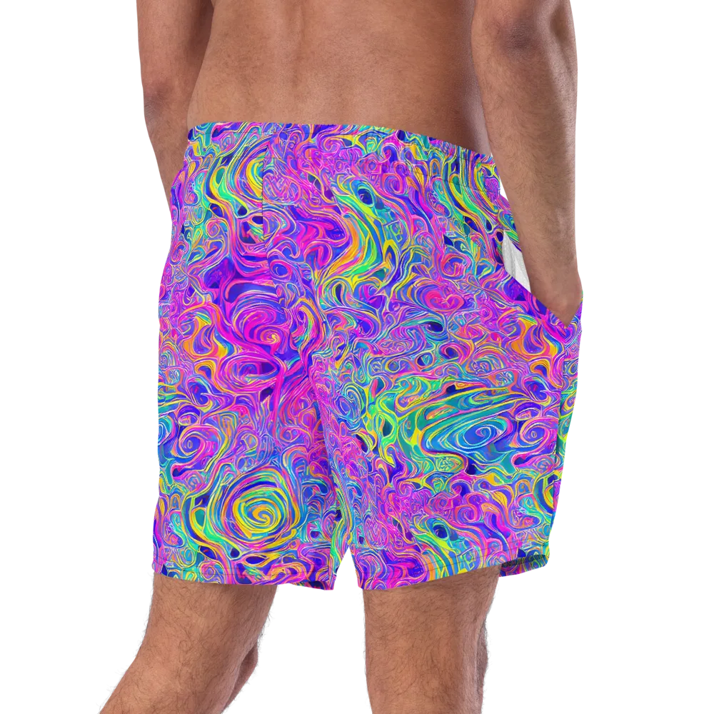 Kaleido Fever on Swim Trunks — Right Back