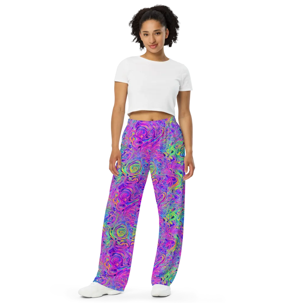 Kaleido Fever on Wide-Leg Pants — Front