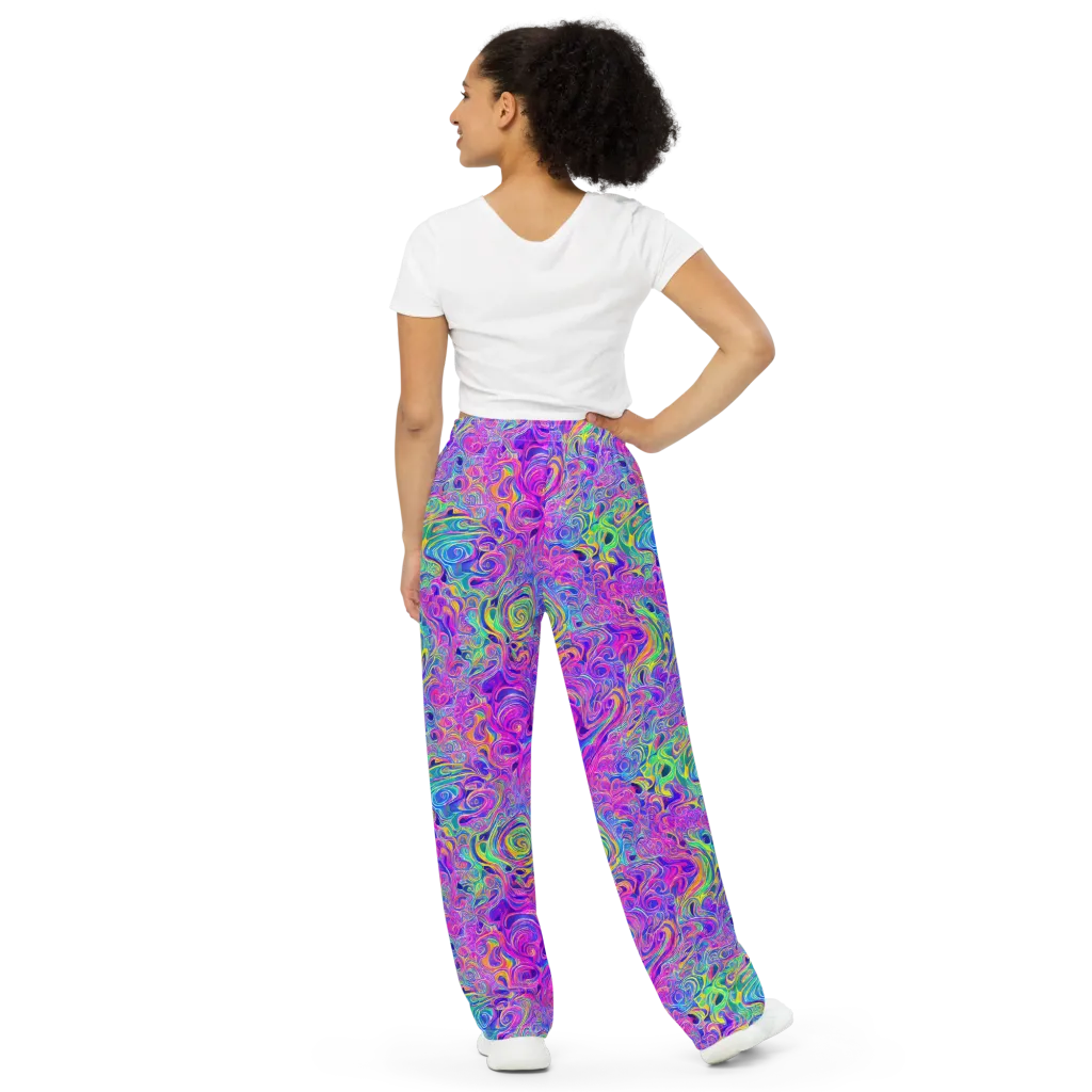 Kaleido Fever on Wide-Leg Pants — Back