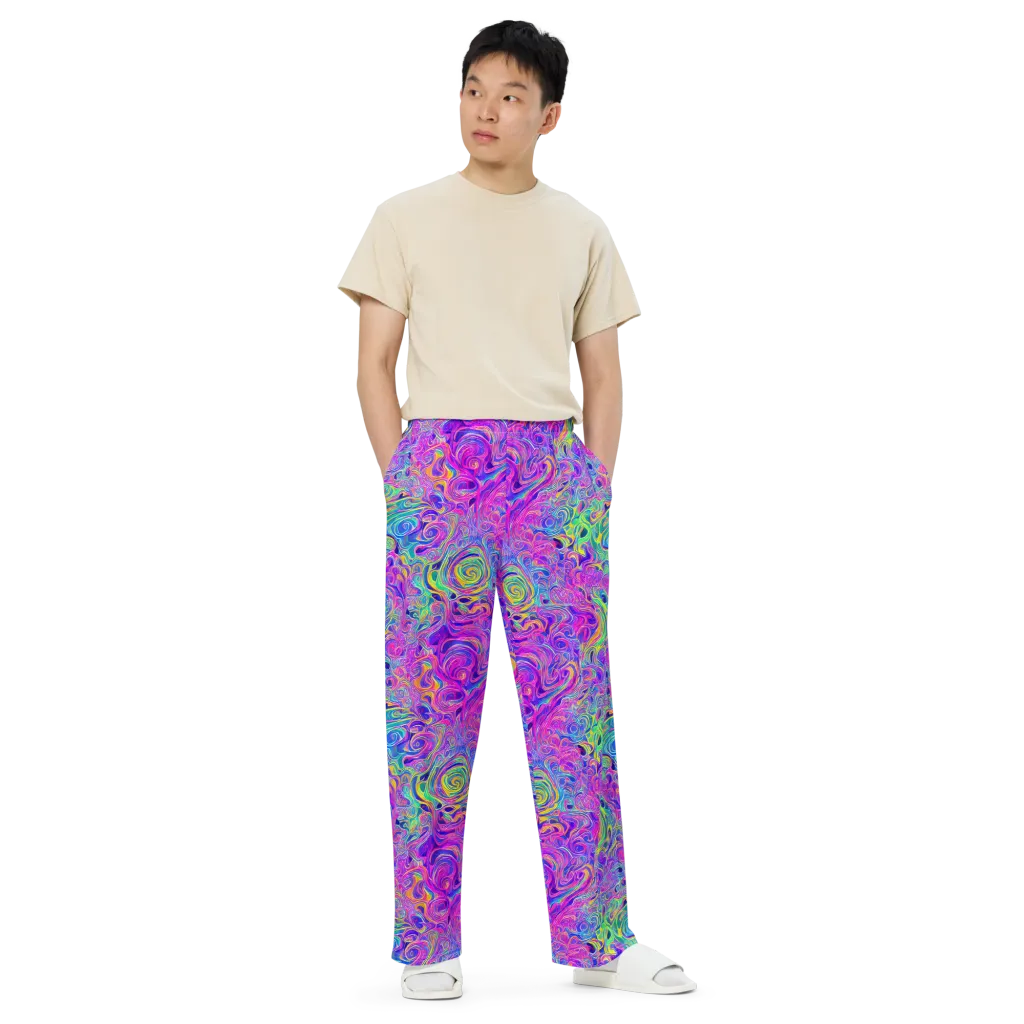Kaleido Fever on Wide-Leg Pants — Front