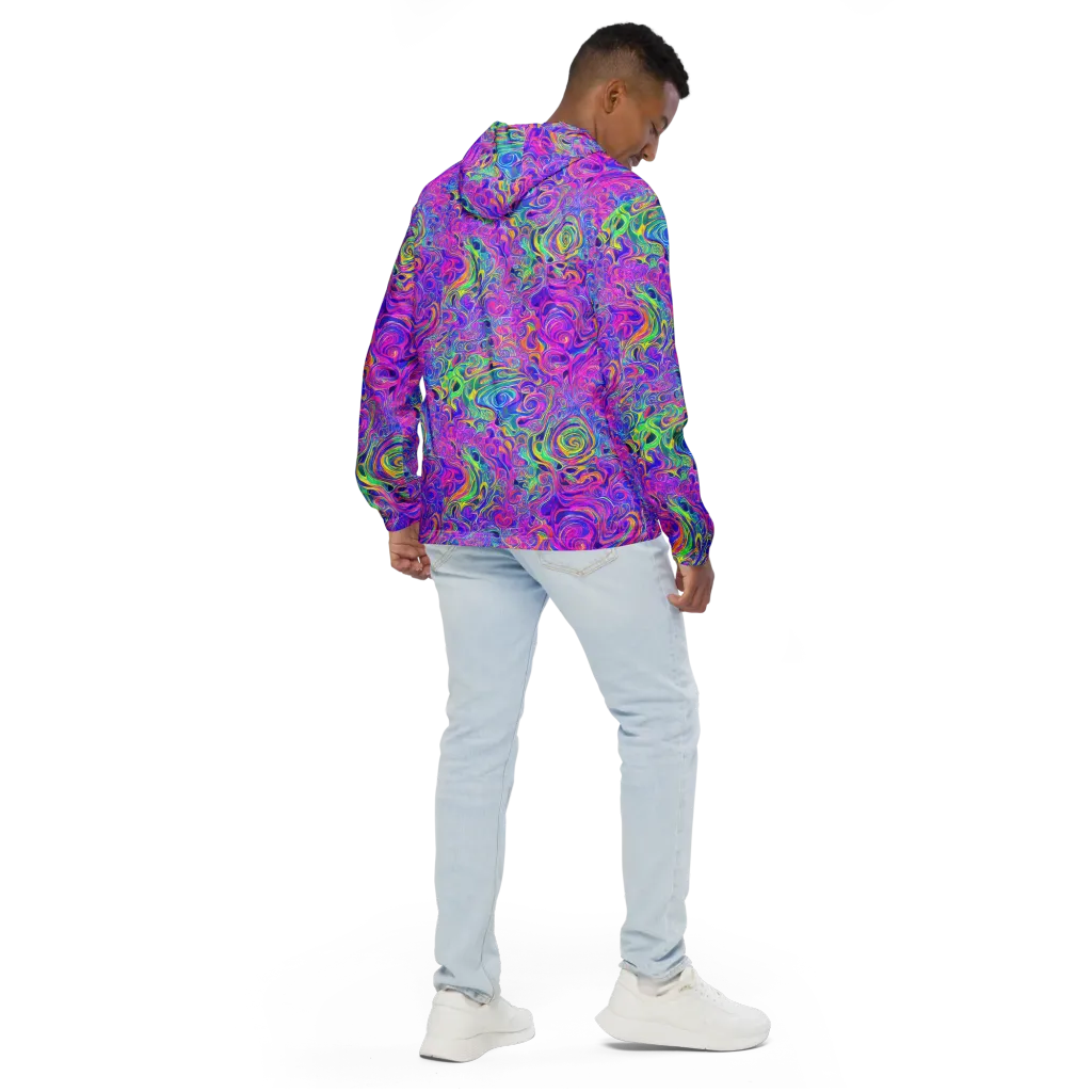 Kaleido Fever on Men's Windbreaker — Back