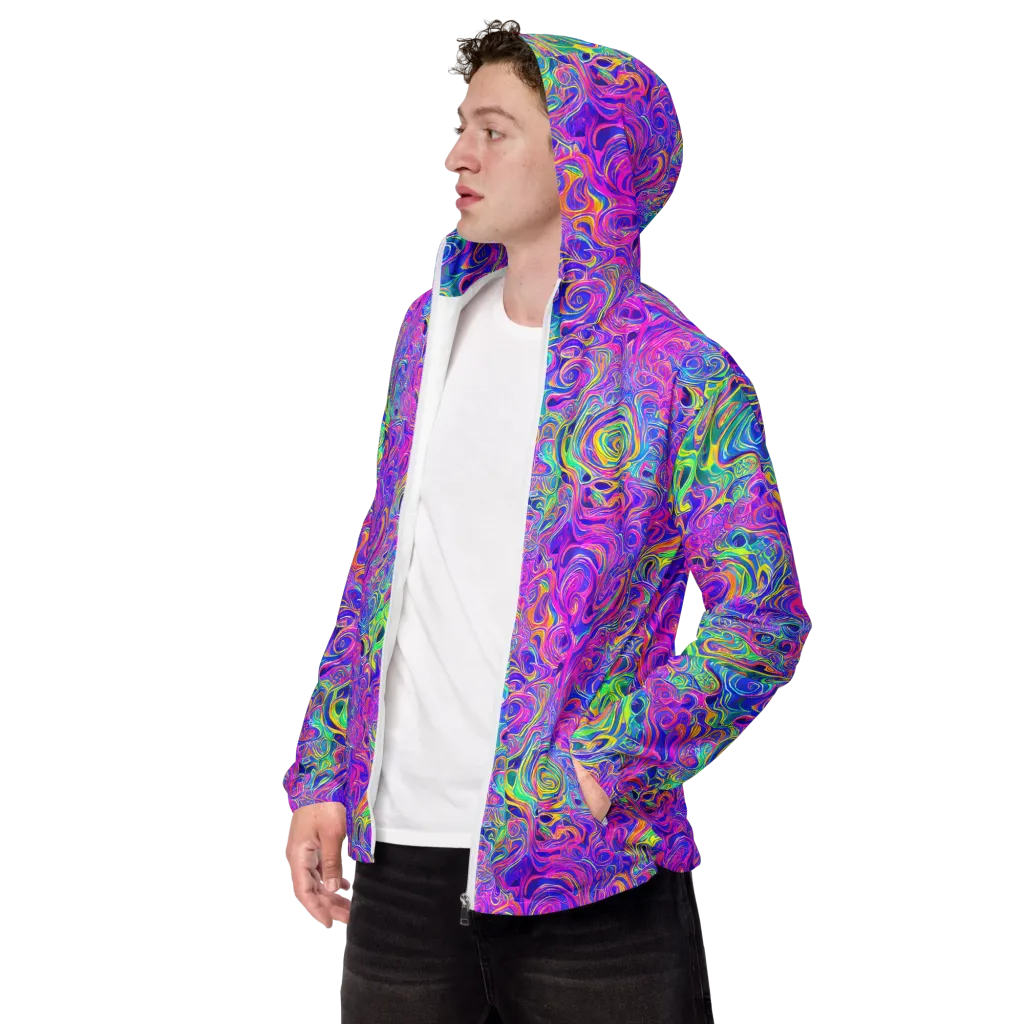 Kaleido Fever on Men's Windbreaker — Left Front